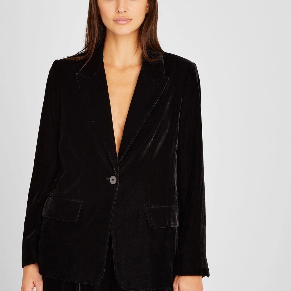 Club Monaco Gaios Black Velvet Blazer